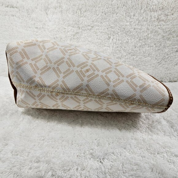 LIZ AND CO Signature Logo Faux Leather Top Snap Tote Shoulder Shopper Bag - Picture 10 of 13